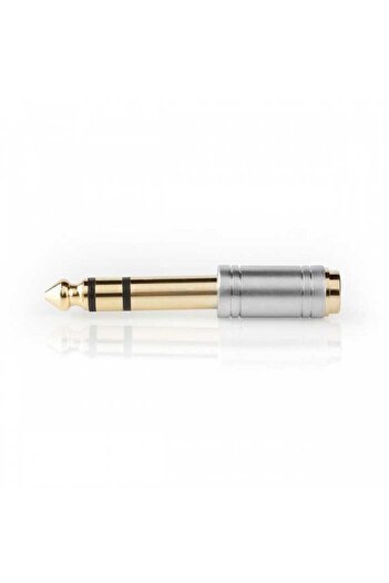 Nedis Adaptor Audio JACK 6.35 mm tata - JACK 3.5 mm mama metal argintiu