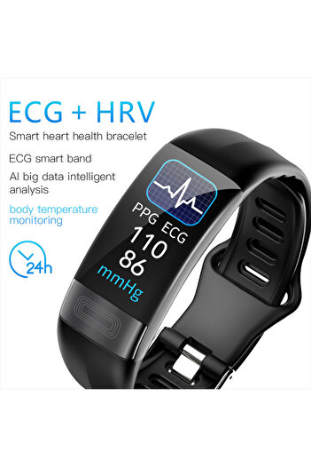 VU-TEK P11 Plus smart fitness bracelet, red, health monitoring, ECG, SpO2