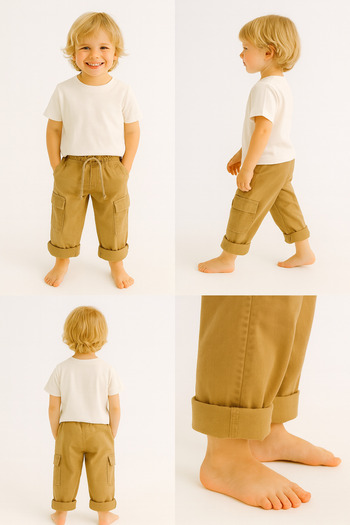 Motebarn Wear Boys' Cargo Woven Pants