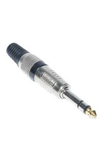 OEM 6.35 mm stereo male jack plug with gold-plated tip