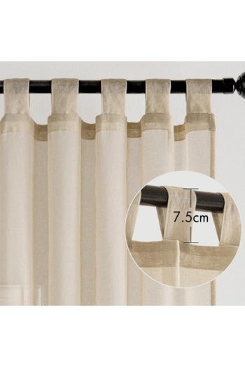 MEEDEN Set 2 Bucati Draperie, 140 X 225 Cm, Kaki