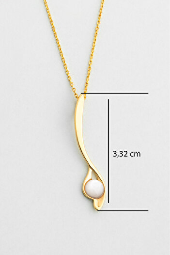 So CHIC... Melodisi 18 Ayar Sarı Altın Kaplama 42 Cm Gümüş Kolye