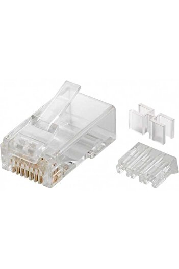 goobay RJ45 8P8C Cat6A network plug unshielded gold contacts 50u