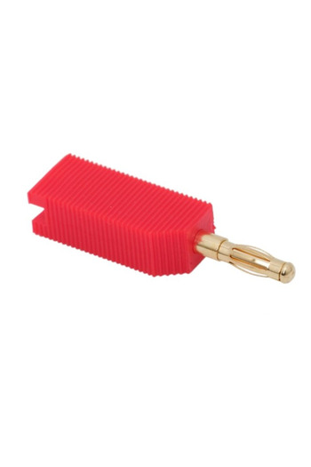 OEM Red male banana plug, gold-plated contact, 4mm cable