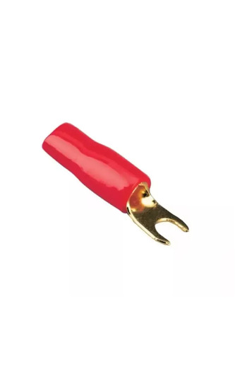 ACV Fork type terminal lug M4 20mm2 gold plated red insulated 30.4420-02