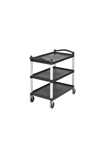 Abareek Al Safa Mobile Food Storage and Serving Cart, 3 Plastic Shelves, 88 x 86 cm