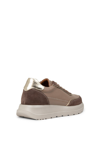 Deery Women's Genuine Leather Mink Color Sneaker Shoes