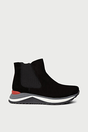 Deery Women's Genuine Suede Black Chelsea Boots