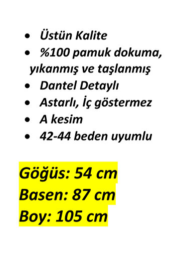 anne moda ankara Ανώτερης ποιότητας, 100% πλυμένο, υφαντό από βαμβάκι, με λεπτομέρεια από δαντέλα, με κορδόνια στο λαιμό, αμάνικο φόρεμα