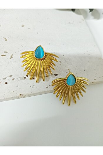 mos&more Steel Blue Stone Light Earrings