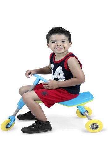 REZZOSS Kids Scuttle Bug Type Folding Trike Toy (Blue)