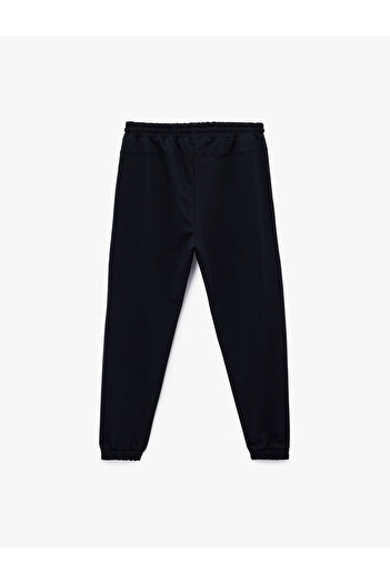 Koton Cotton Zippered Pocket Waist Lace-Up Jogger Sweatpants