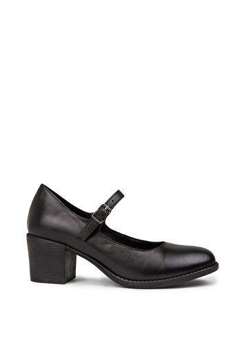 Deery Women's Black Genuine Leather Casual Mary Jane Shoes