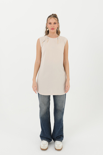 Modamorfo Women's Sleeveless Basic Undershirt Tunic - 10223Tun