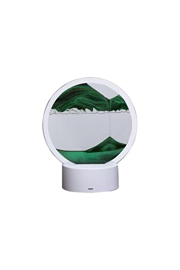 EMATTERIO Decorative Hourglass Lamp with Moving Sand, RGB, Remote Control, USB/Battery Powered, 20cm