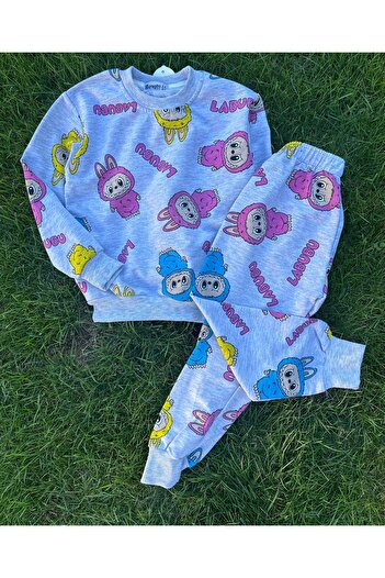 SANTRALBEBE Girl's Labubu Printed Pajama Set