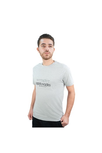 Giordano Men's World Without Strangers Print Tee - Slim Fit, Crew Neck, Cotton