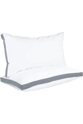EMATTERIO Set 2 Perne Hipoalergenice Lavabile 50x70 cm, Umplute cu Puf Siliconizat 600Gr, Moale și Confortabil
