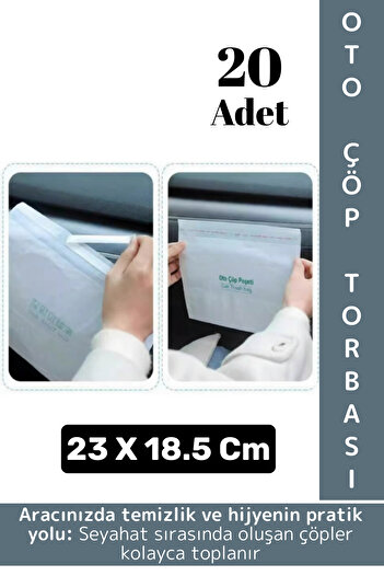 Wintoup Car Vehicle Interior Door Backseat Waterproof Self-Adhesive Practical Garbage Bag 20 Pieces