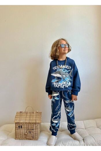 YİGİT BUTİK Character Patterned Boy's Bottom and Top Set