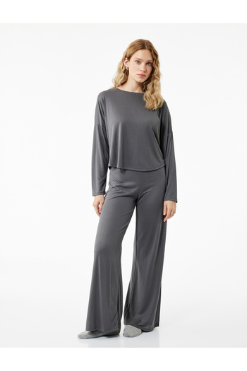 Koton Comfortable Fit Elastic Waist Modal Pajama Bottoms