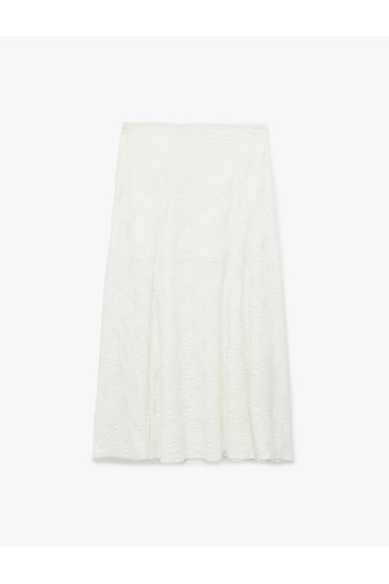 Koton Lined Fisto Brodeled Midi Skirt