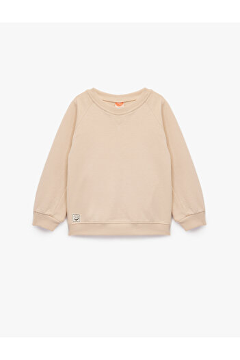 Koton Cotton Long Sleeve Crew Neck Basic Sweatshirt