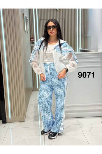 bonibon butikk Women's Luxury Clothing Top Hooded Sleeve Detailed Bottom High Waist 3 Piece Set