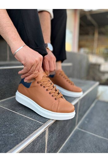 BESKAR Kb Dx3 Kuback Tan Leather Casual Men's Shoes