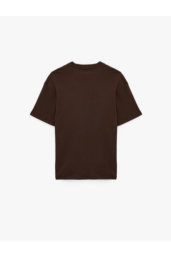 Koton Short Sleeve Crew Neck Cotton Basic Oversize Sports T-Shirt