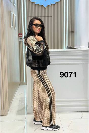 bonibon butikk Women's Luxury Clothing Top Hooded Sleeve Detailed Bottom High Waist 3 Piece Set