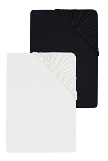COTENCONCEPT 2 Plain Cotton Single Sheets 140 X 200 cm Elastic Combed Cotton Sheets