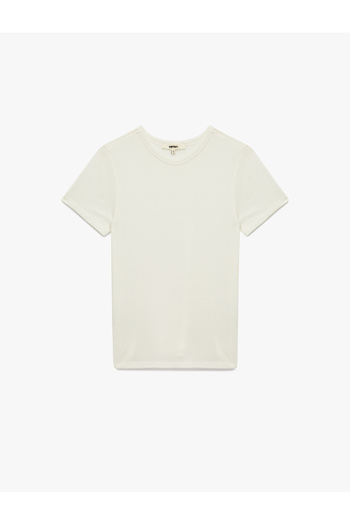 Koton Viscose Fabric Slim Fit Short Sleeve Crew Neck Basic T-Shirt