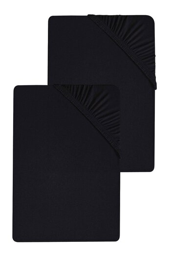 COTENCONCEPT 2 Plain Cotton Single Sheets 140 X 200 cm Elastic Combed Cotton Sheets