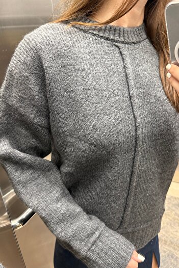 Noi Belis Soft Textured Crew Neck Knitwear Sweater Aw25Kz0029