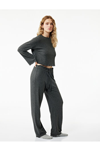 Koton Comfortable Fit Tie-Waist Knitwear Pajama Bottoms