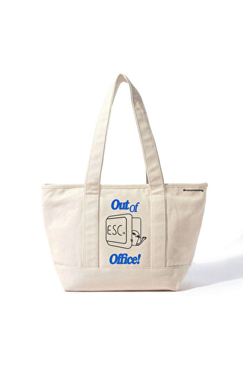 mononoke Written Silhouette Pattern Cloth Bag