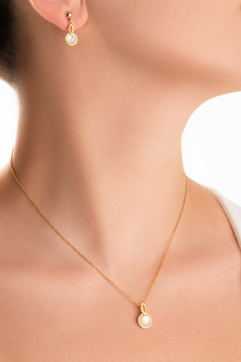 So CHIC... Işıltısı 18 Ayar Sarı Altın Kaplama 42 Cm Gümüş Kolye