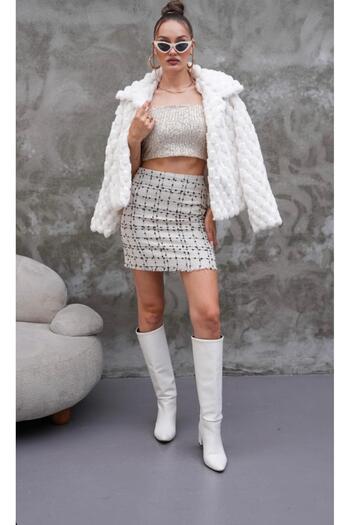 VERA LİFE Meteor Model Women's Lined Pompon Jacket