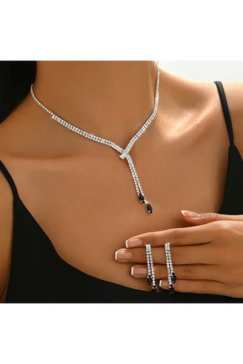 Estilo Lingerie Diamond-Looking Dream Model Jewelry Set Bride Wedding Engagement Invitation Prom Daily Jewelry Gift Jewelry Set