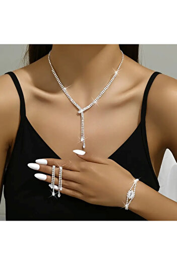 Estilo Lingerie Diamond-Looking Dream Model Jewelry Set Bride Wedding Engagement Invitation Prom Daily Jewelry Gift Jewelry Set