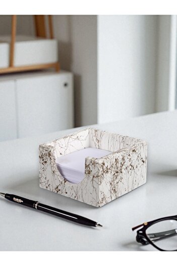 betonmall Memo Pad Holder Handmade Concrete Memo Pad Holder 10X10 cm
