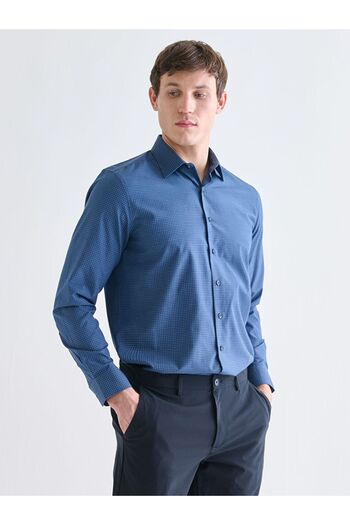 LC Waikiki LCWAIKIKI Formal Regular Fit Довгорукавна сорочка з попліну для чоловіків