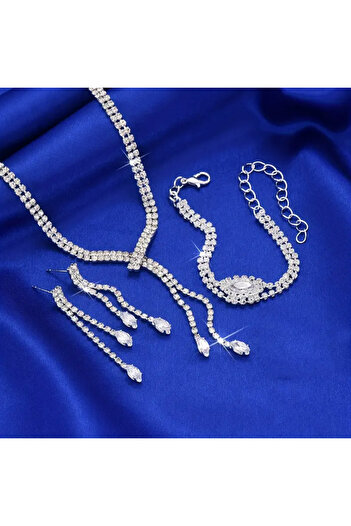 Estilo Lingerie Diamond-Looking Dream Model Jewelry Set Bride Wedding Engagement Invitation Prom Daily Jewelry Gift Jewelry Set