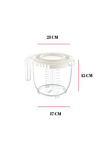 Depa 2200 ml Mixer Container White & Measuring Container & Storage Container
