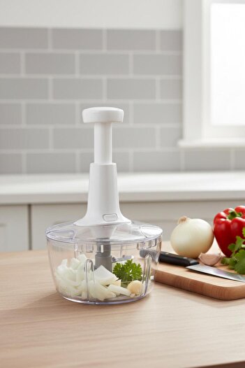 HSDemirci Basmali Hand Rondosu Vegetable and Fruit Chopper 2.5 Lt 2 Pieces