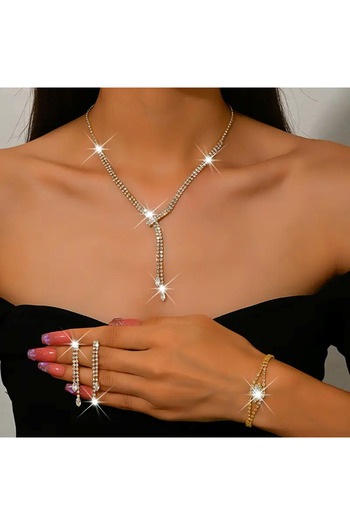 Estilo Lingerie Diamond-Looking Dream Model Jewelry Set Bride Wedding Engagement Invitation Prom Daily Jewelry Gift Jewelry Set