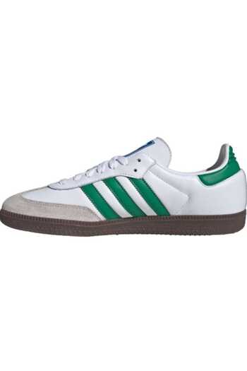 adidas Samba OG Casual Sneakers. White and Green. Unisex.