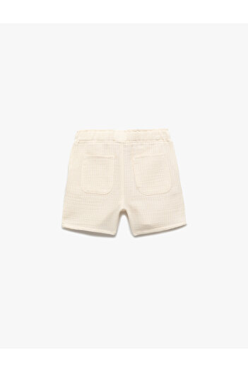 Koton Cotton Pocket Button Detailed Basic Muslin Shorts