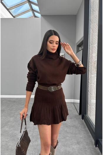 MEECY Women's Knitwear Sweater Skirt Mirana Set
